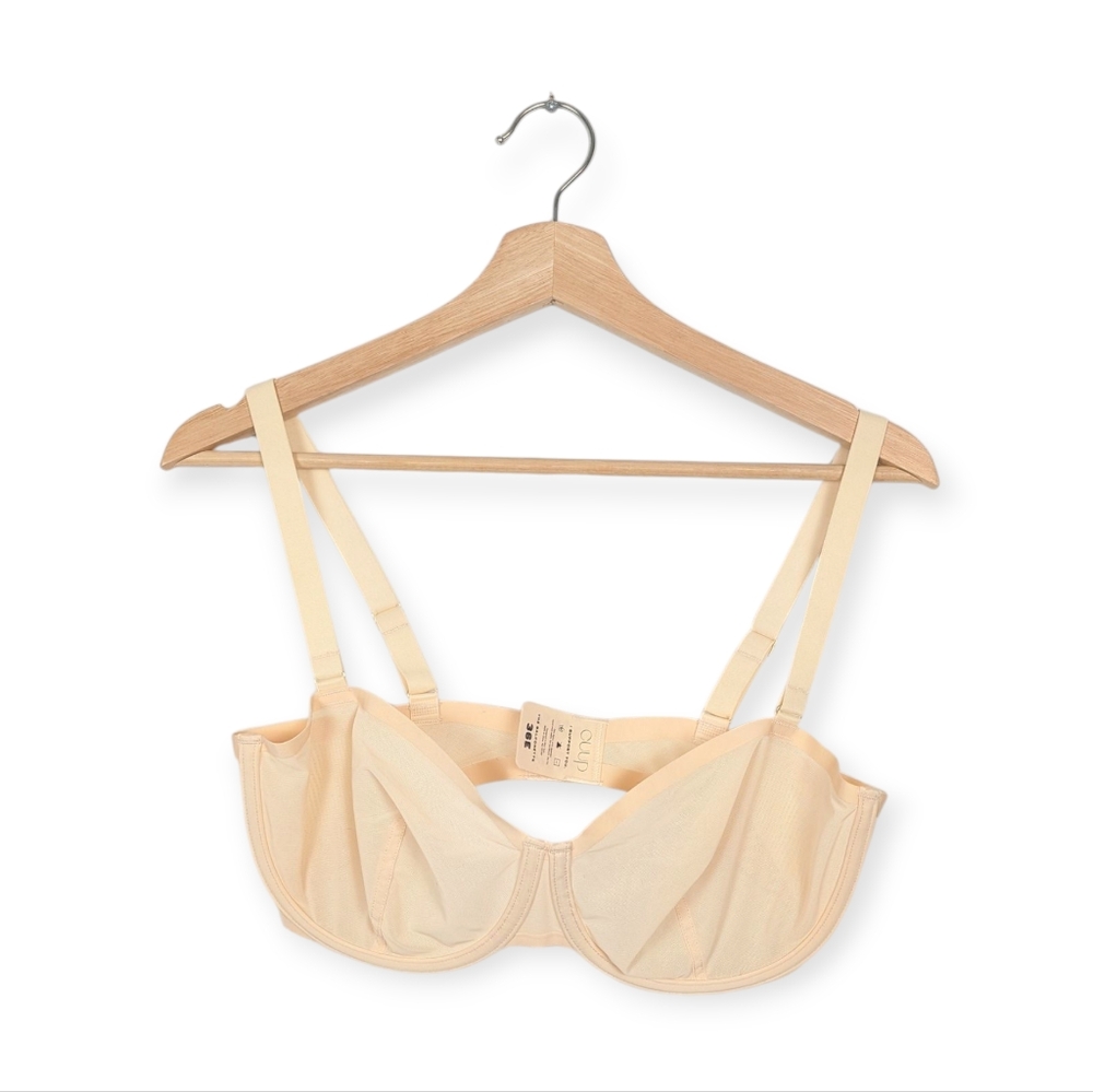 CUUP The Balconette Mesh Blush Wide Strap Bra